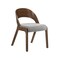 Armen Living Polly Mid-Century Gray Upholstered Dining Chairs in Walnut Finish, PK2 LCPLSIGRWA - alternate 2